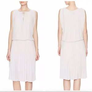 BCBGMAXAZRIA Pleated Lona Dress Off-white Size M